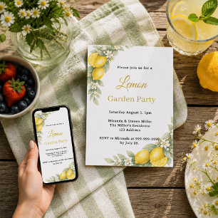Garden lemon citrus Summer Party Invitation