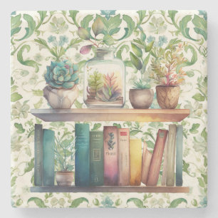 Garden Library  Stone Coaster
