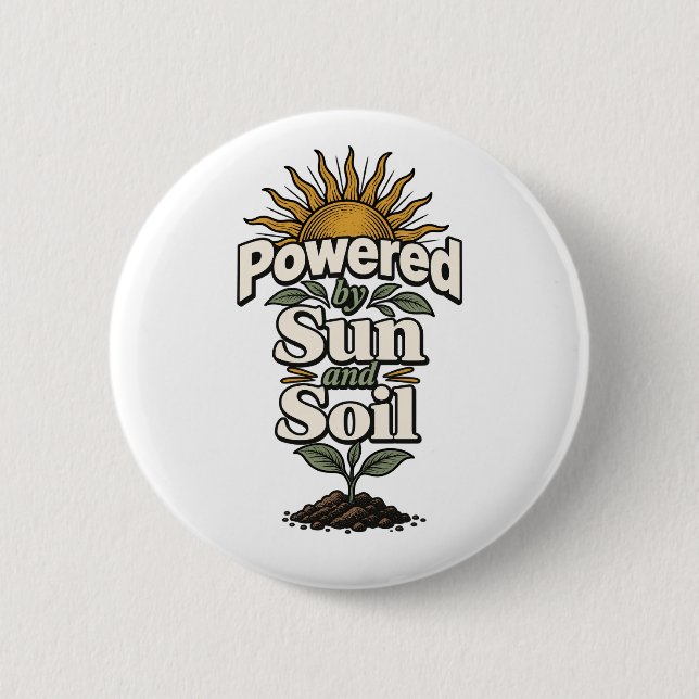 Garden Life 2 Inch Round Button (Front)