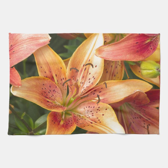 Garden Lilies Kitchen Towel (Horizontal)
