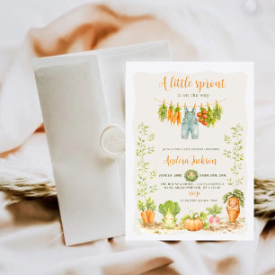 Garden Little Sprout Locally Grown Baby Shower  Invitation