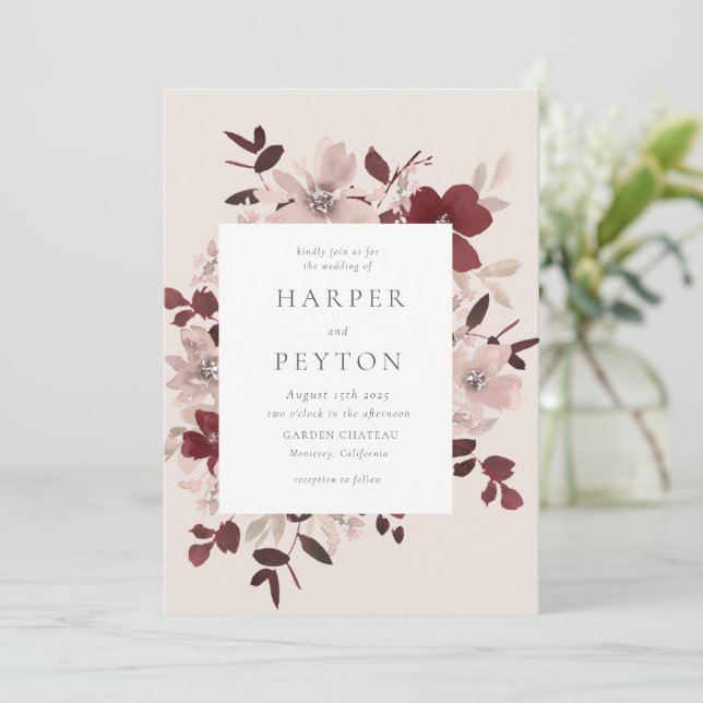 Garden Love Faire-part de mariage (Debout devant)