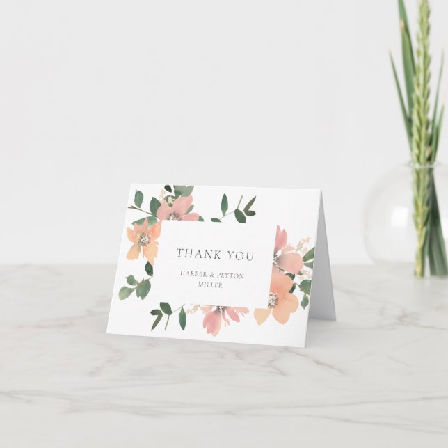 Garden Love Flat Carte de remerciements (Devant)