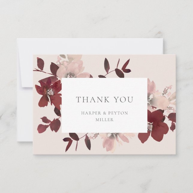 Garden Love Flat Carte de remerciements (Devant)