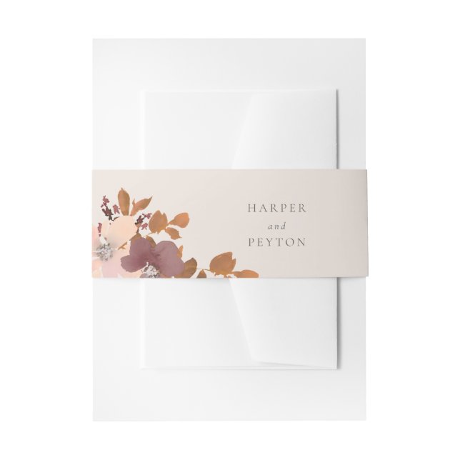 Garden Love Invitation Belly Band (Front Example)