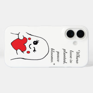 Garden Love Quote Phone Case. iPhone 16 Case