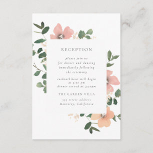 Garden Love Reception Insert Card