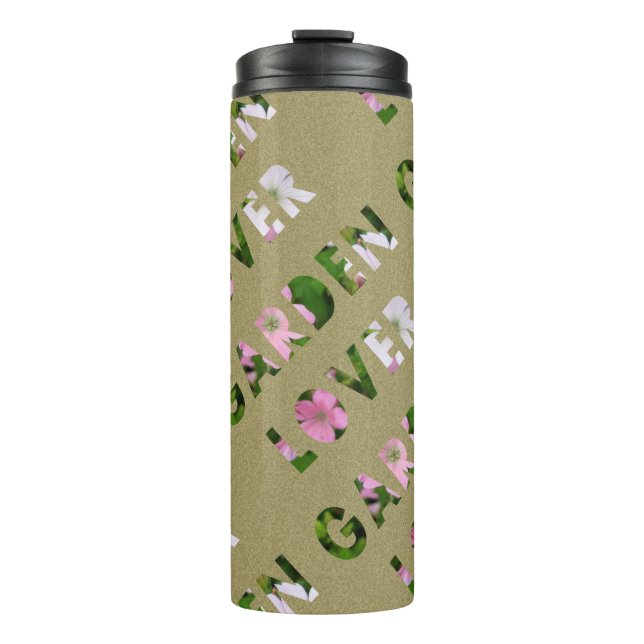 Garden Lover Flower Design Thermal Tumbler (Front)