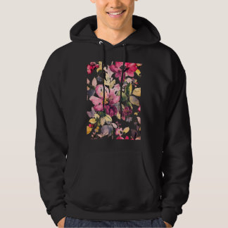 Garden Lover Gift Watercolor Flower Maroon T-Shirt Hoodie