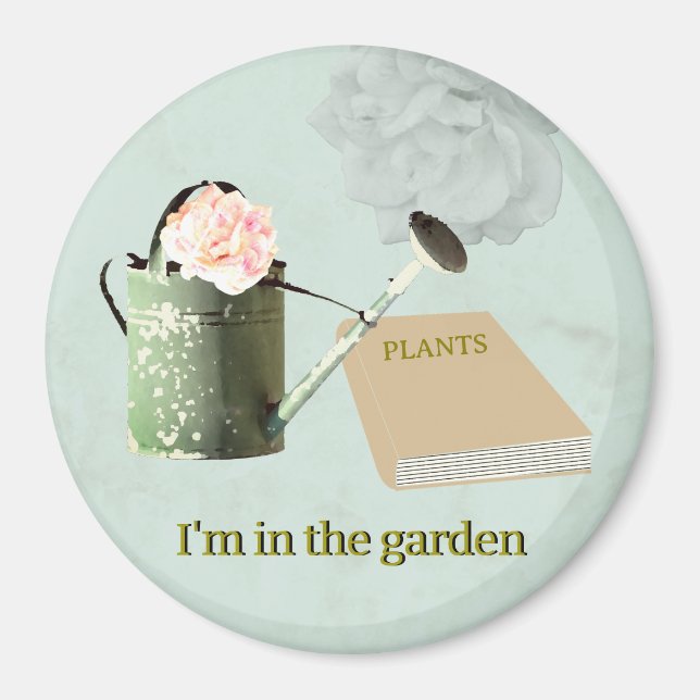 Garden Lover's Rustic Elegant Magnet (Front)