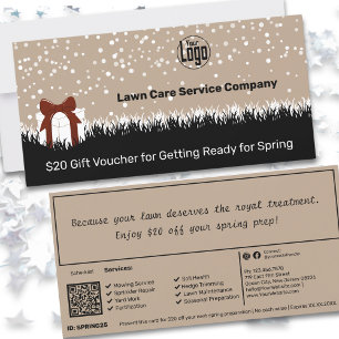 Garden Maintenance Christmas Gift Voucher Card