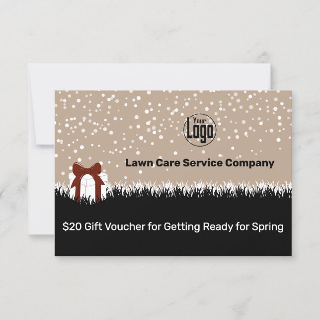 Garden Maintenance Winter Season Gift Voucher Card (Front)