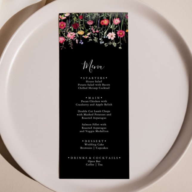 Garden Multicolor Wildflower Dinner Menu (Creator Uploaded)