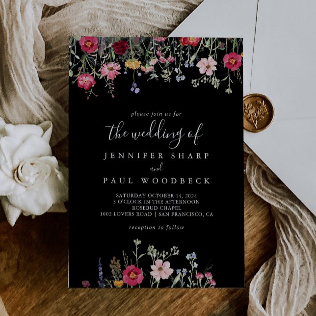 Garden Multicolor Wildflower The Wedding Of Invitation (Creator Uploaded)