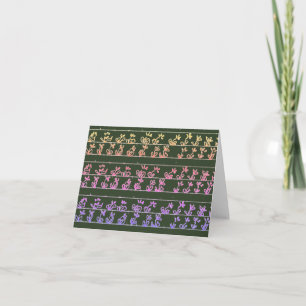 Garden Notes flowery green blank cards