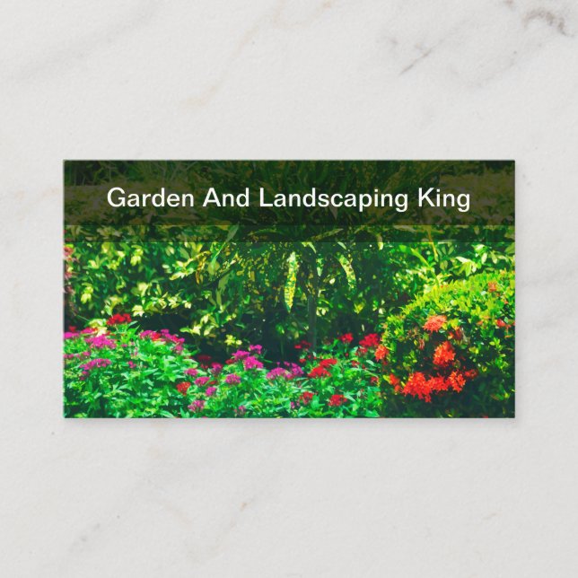 Garden Nursery Landscaper Business Card (Front)