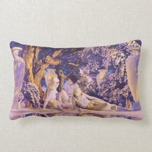 Garden of Allah, by Maxfield Parrish Lumbar Pillow