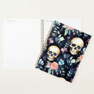 Garden of Bones Undated Diary - Skulls and Roses Planner