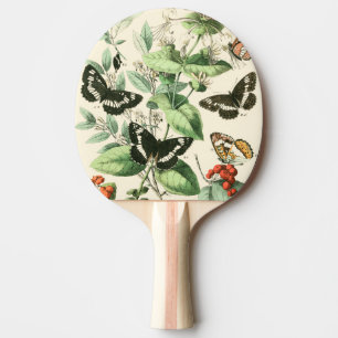 Garden of Butterflies and Flowers Ping Pong Paddle