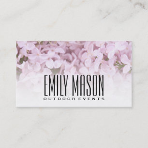 Garden of Eden Exquisite Flowers, White Fade Business Card