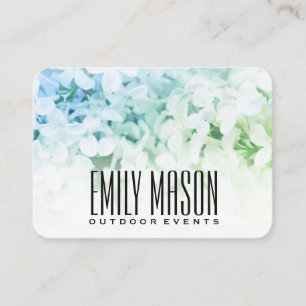 Garden of Eden Exquisite Flowers, White Fade Business Card