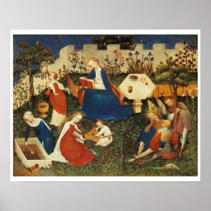 Garden of Eden Medieval Art Poster
