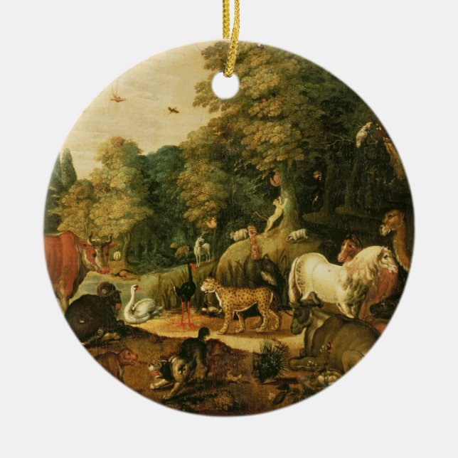 Garden of Eden (oil on canvas) Ceramic Ornament (Front)
