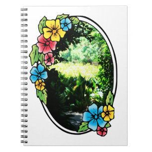Garden of Eden with Colourful Frame Notebook