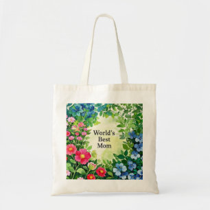 Garden Of Flowers World's Best Mom Tote Bag