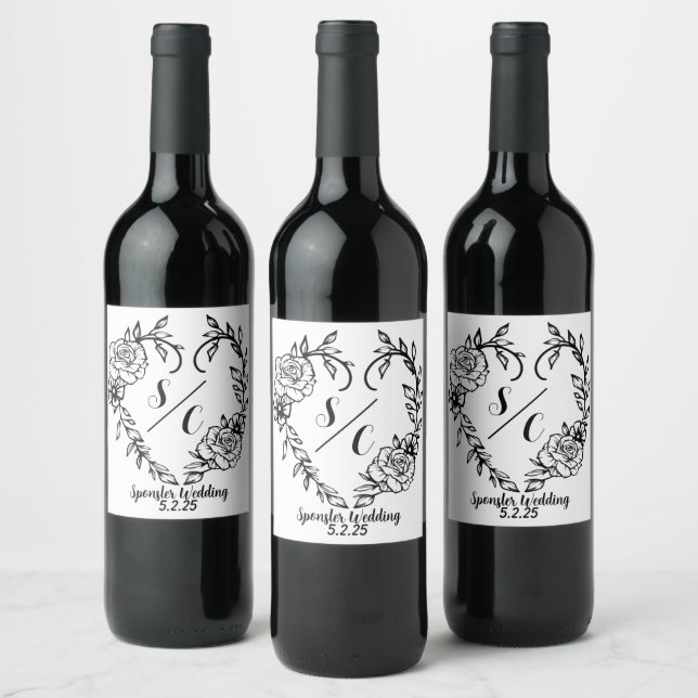 Garden of Hearts Wine Label (Bottles)