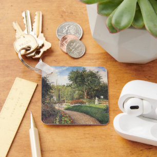 Garden of Les Mathurins at Pontoise by Pissarro Keychain