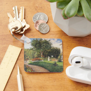 Garden of Les Mathurins at Pontoise by Pissarro Keychain
