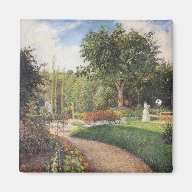 Garden of Les Mathurins at Pontoise by Pissarro Magnet (Front)