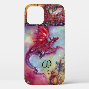 GARDEN OF LOST SHADOWS, FLYING RED DRAGON MONOGRAM iPhone 12 CASE