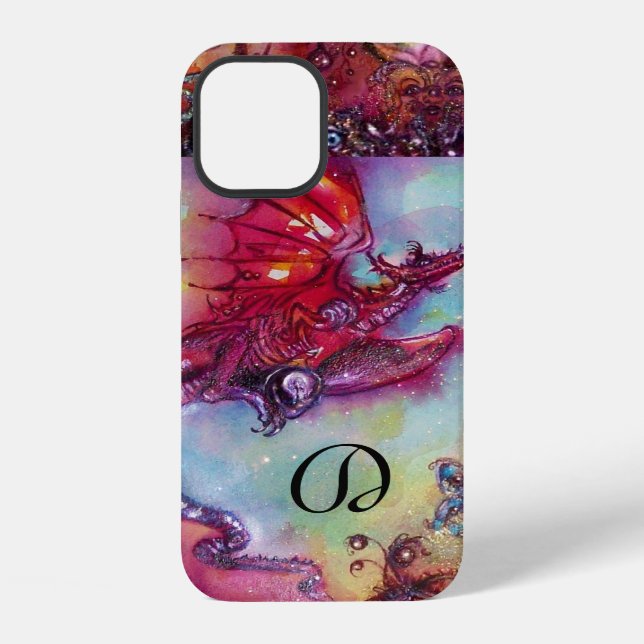 GARDEN OF LOST SHADOWS, FLYING RED DRAGON MONOGRAM iPhone CASE (Back)
