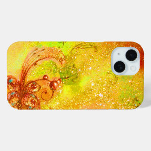GARDEN OF LOST SHADOWS MAGIC BUTTERFLY Gold Yellow iPhone 15 Case