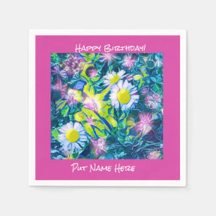 Garden of Love Wildflowers Birthday Napkins