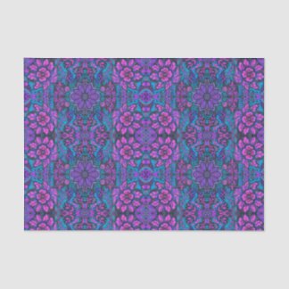 Garden of Magic Flowers Bohemian Arabesque Pattern Tissue Paper
