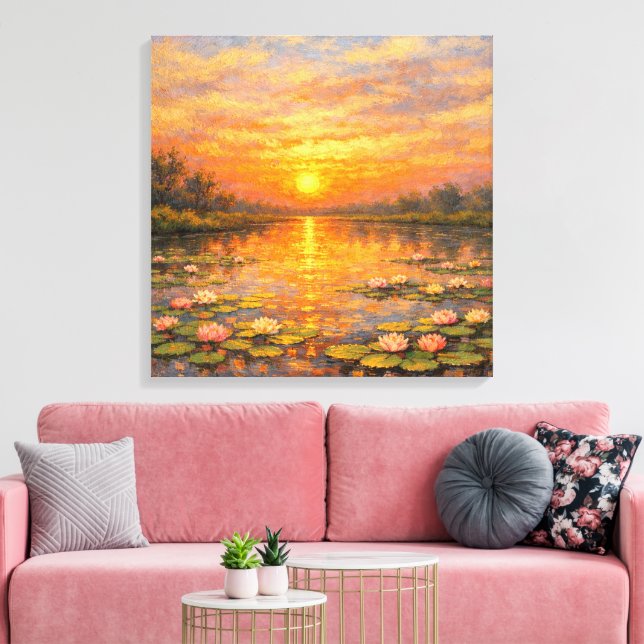 Garden of Mirrors and Sky Canvas Print (Insitu(LivingRoom))