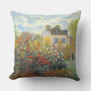 Garden of Monet at Argenteuil Fine Art Outdoor Pillow