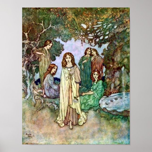 Garden of Paradise Edmund Dulac Art Poster (Front)