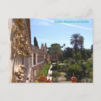 Garden of Reales Alcázares de Sevilla Postcard