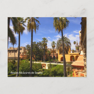 Garden of Reales Alcázares de Sevilla Postcard