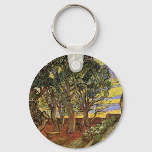 Garden of Saint-Paul Hospital by Vincent van Gogh Keychain