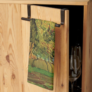 Garden of Saint-Paul Hospital by Vincent van Gogh Kitchen Towel