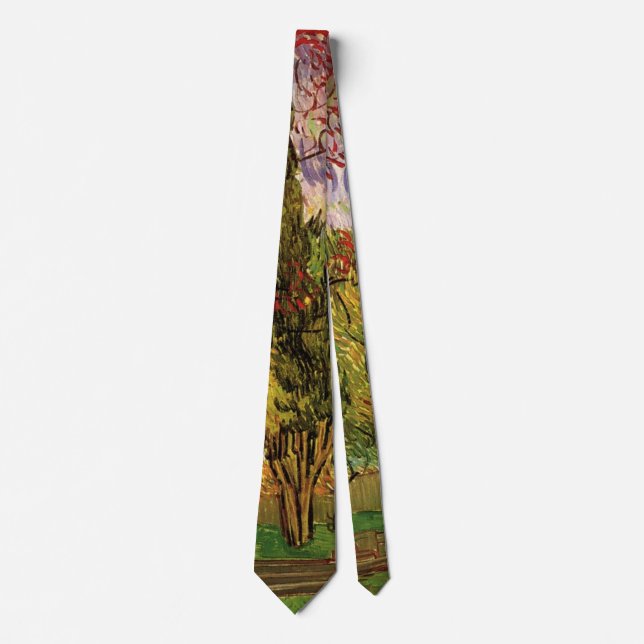 Garden of Saint-Paul Hospital by Vincent van Gogh Tie (Front)