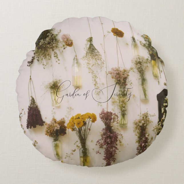 Garden of Serenity Round Pillow (Front)