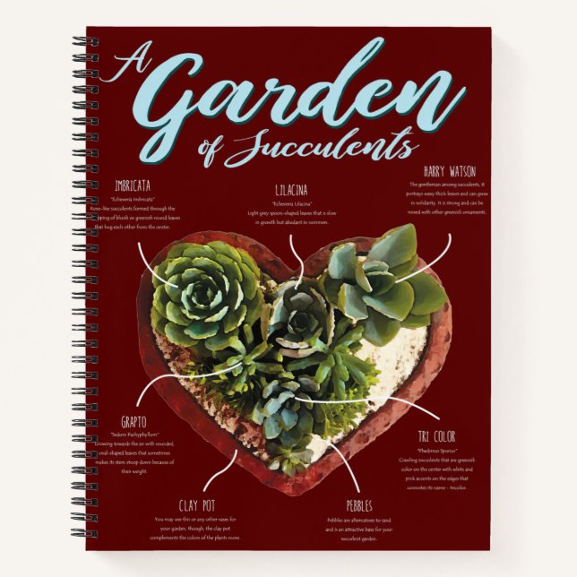 Garden Of Succulents Notebook (Front)