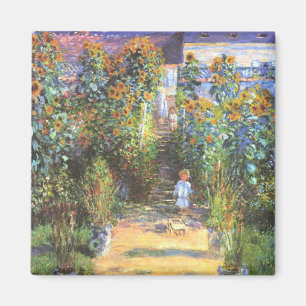 Garden of the Artist at Vetheuil - Claude Monet Magnet
