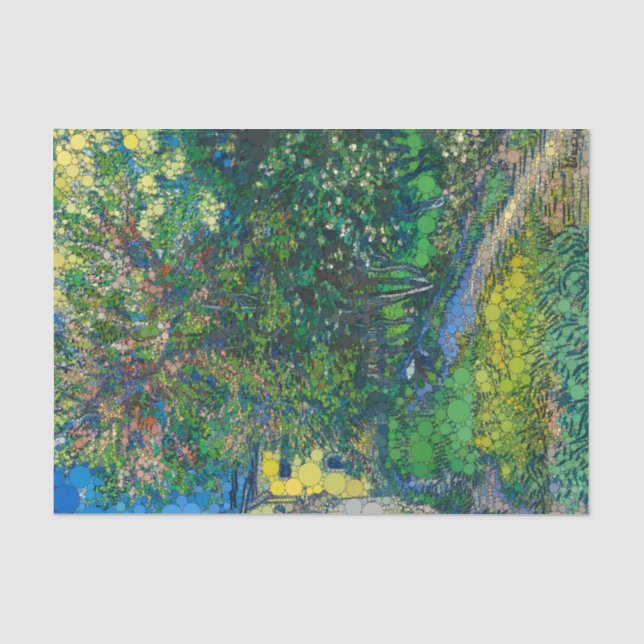Garden of the Asylum at Saint-Remy After Van Gogh Tissue Paper (Front)